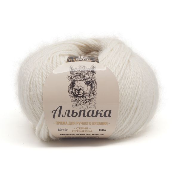 Пряжа Камтекс Альпака / уп.6 мот. по 50 г, 150 м, 205 белый