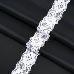 Кружево эластичное (стрейч) 35 мм, 25 м, белый