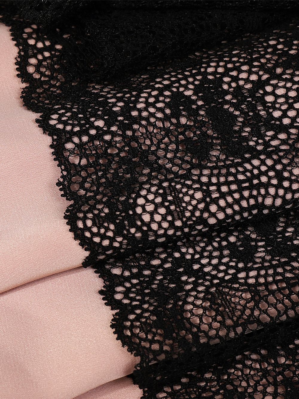 Кружево бельевое эластичное 185 мм / 2.7 м, 6185, цв.02 черный, Kruzhevo