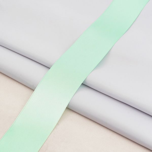 Лента атласная 2-сторонняя 38.0 мм / 22.86±1 метров, C1153 мятный, 6102-0015, Globus