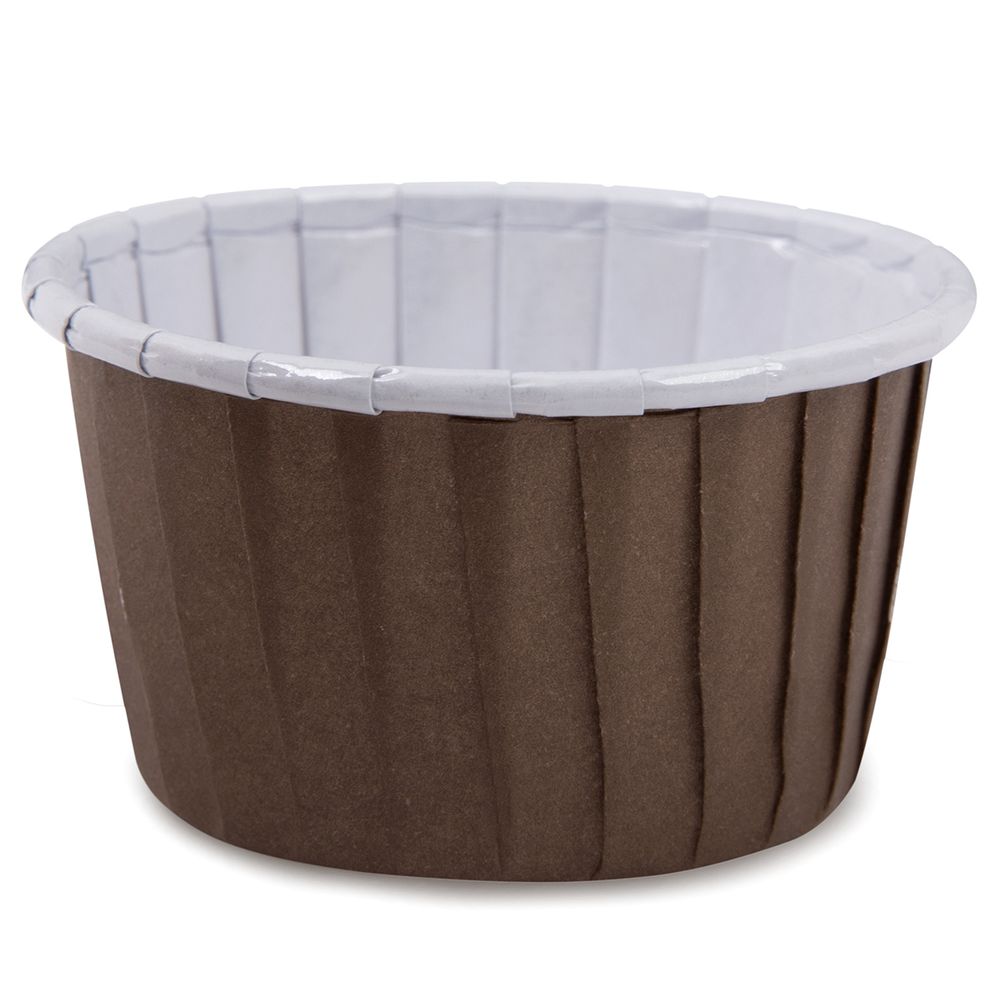 Формы для выпечки бумажные (усиленные с бортиком) 5 см, 5х3.9 см, 12 шт, №08 коричневый, S-Chief PPC-0010