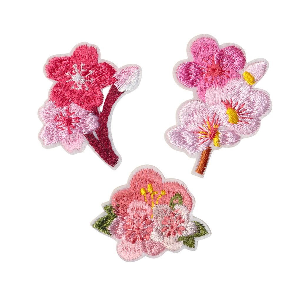 Термоаппликация №03, 3 шт, 03-304 Цветы 5х3.5 см, Gamma ETF-M