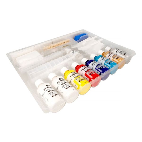 Краска акриловая для техники Флюид Арт в подарочном наборе 118 мл, 524600, Pebeo