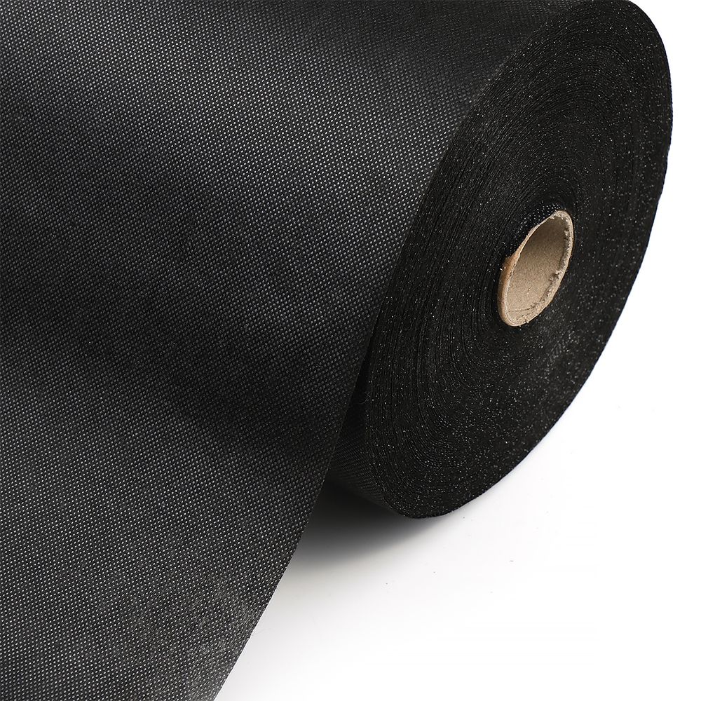 Флизелин клеевой точечный 50 г/м², цв.черный, шир.90см, 100м
