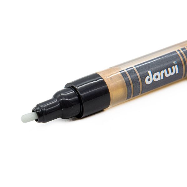 Маркер акриловый Darwi Opak, 3мм, укрывистый, 050 золотой