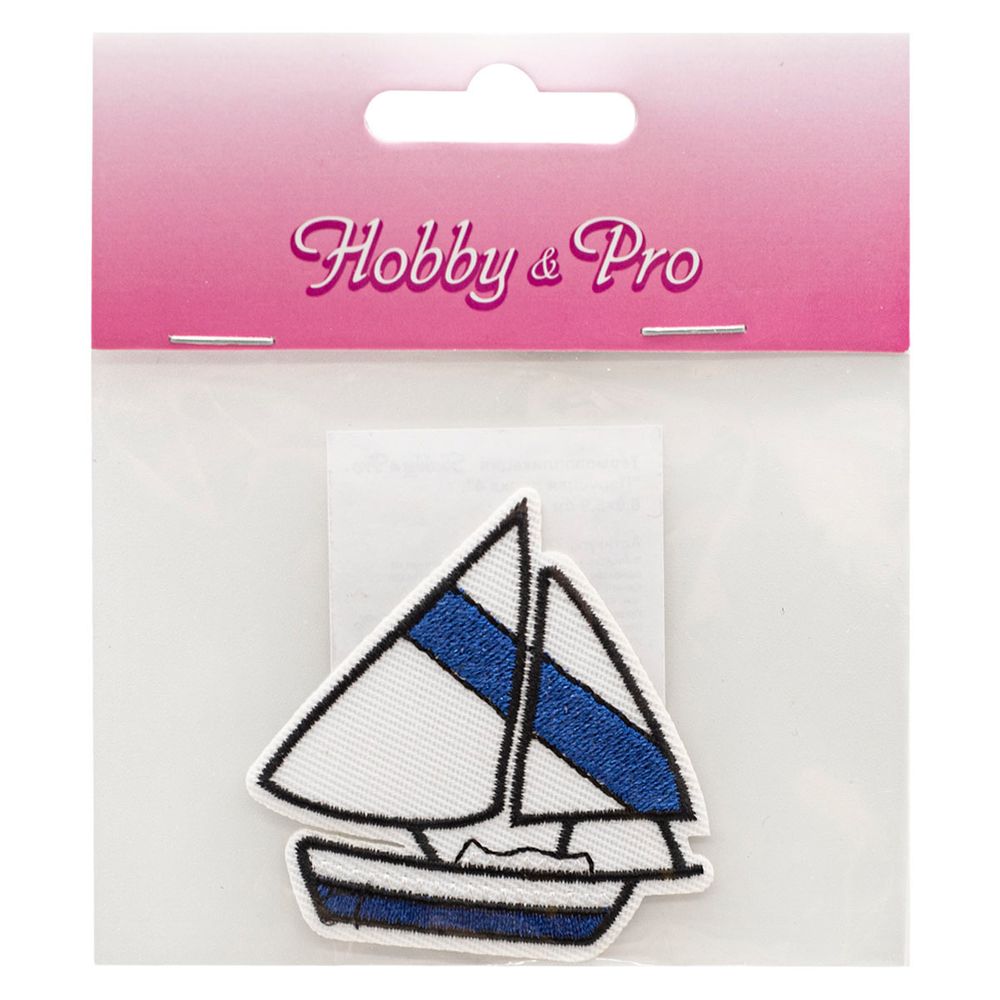 Термоаппликация "Парусная лодка 4", 6.0х5.9см
