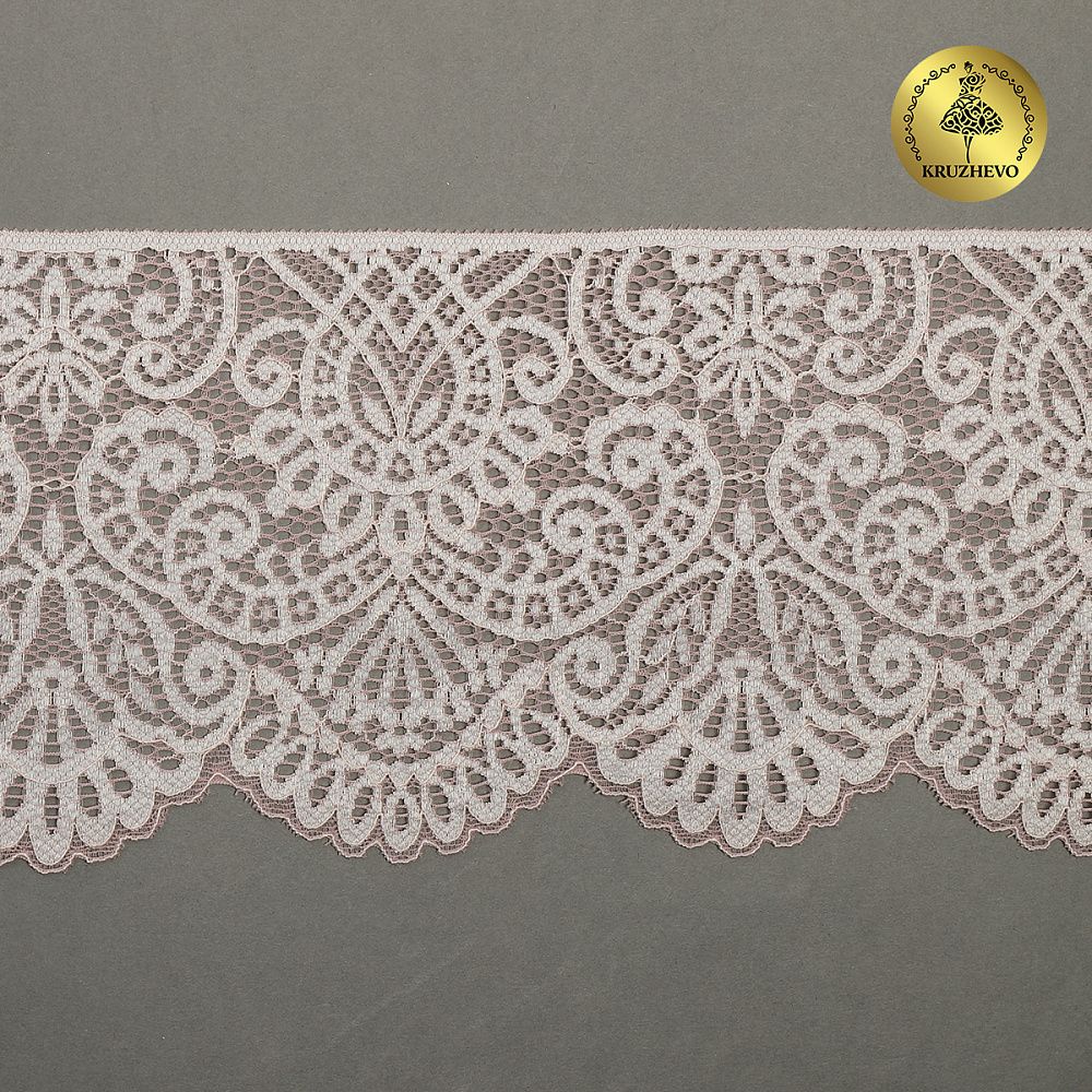 Кружево эластичное (стрейч) 110 мм, 40992PP цв.розовый, 3 метра, Kruzhevo