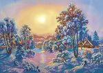 Алмазная (кристальная) мозаика Фрея, Морозный воздух, 54х38 см