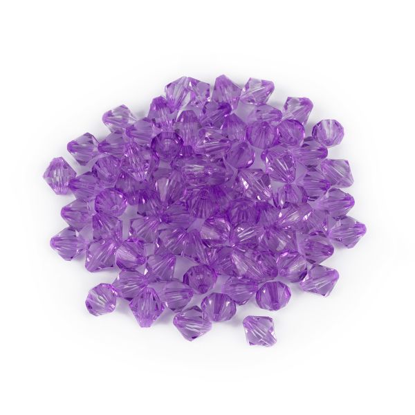 Бусины акрил 9х10 мм, 25 г (80±3 шт), 161 светло-сиреневый, Zlatka ARO-1