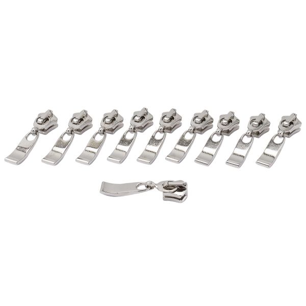 Слайдер (замок) для молнии трактор Arta Т6 (6 мм), никель -F, уп.10 шт, S090322