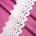 Кружево шитьё х/б 73 мм / 3.4 метра, цвет неотбеленный