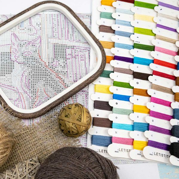 Набор для вышивания нитками LetiStitch L9935, Очарованная библиотека 29х29см