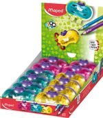 Точилка пластиковая CROC CROC TWIST, 2 отверстия 12 шт, 018411, Maped