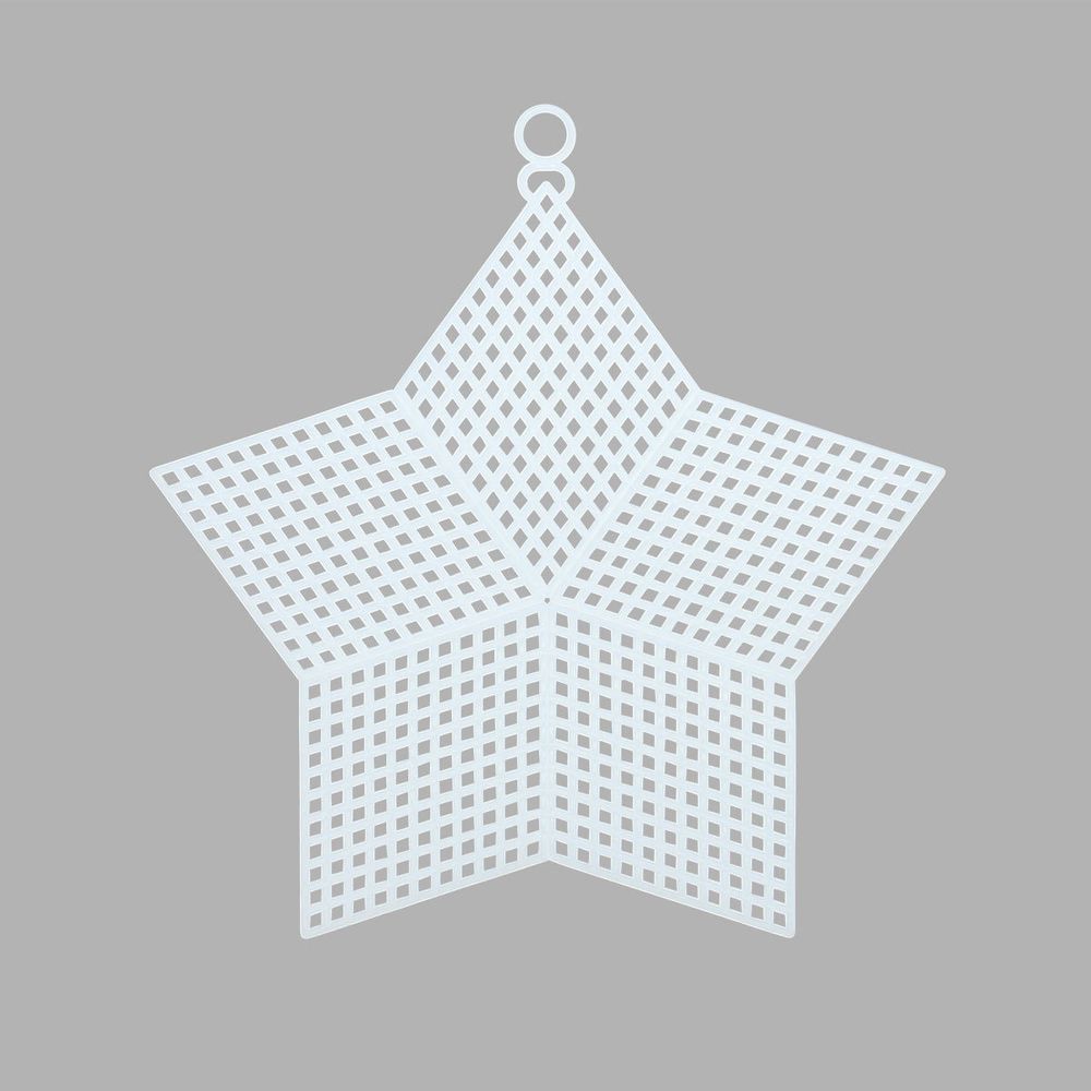 Канва пластиковая, больш. "Звезда", 15х13 см, Bestex