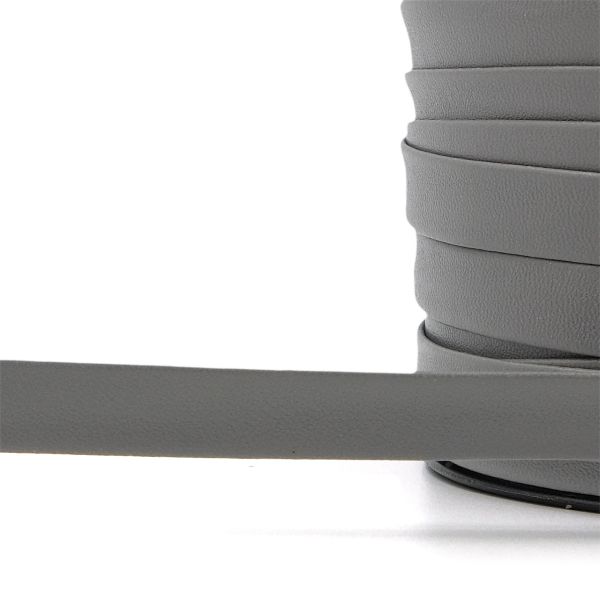 Косая бейка кожзам 10 мм / 45 метров, цв.1688-4 серый