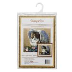 Набор для вышивания нитками Hobby&Pro, Кот в кувшине, 27х22 см