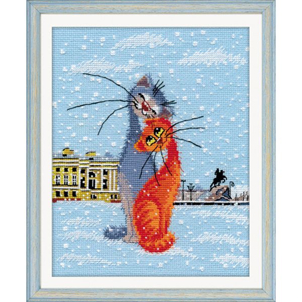 Набор для вышивания нитками Овен, Кошки-крошки 18х23см