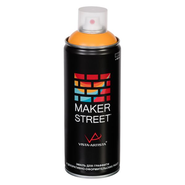 Эмаль для граффити 400 мл, 113 Индийский желтый, Makerstreet, MS400