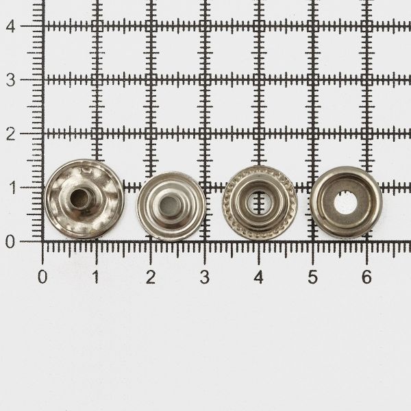 Кнопка Дельта (O-образная) ⌀15.0 мм, ≈720 шт, №61, МЕТАЛЛ, никель, NEW STAR