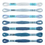 Мулине Gamma набор Спектр, цв.cornflower, 7 мотков по 8 метров