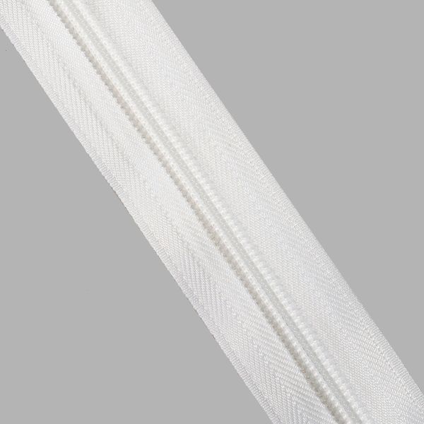 Молния рулонная спираль (витая) Т3 (3 мм) / 200 метров, 501 белый, 101 белый