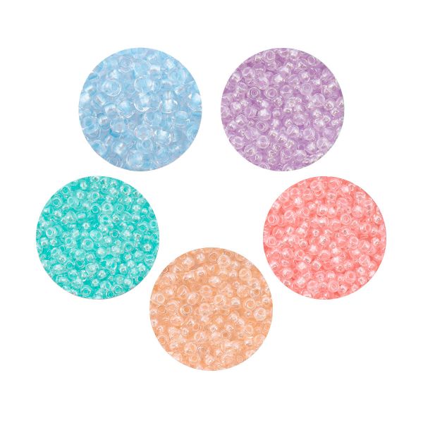 Набор бисера Preciosa 072, 5 цветов по 20 гр, № 10/0 (2.3 мм), диаметр 2,3 мм, 100 гр