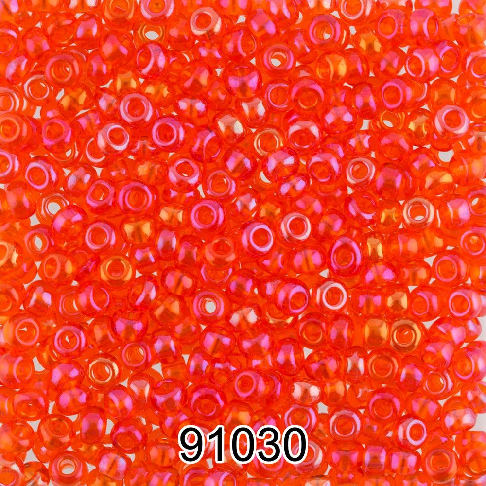 Бисер Preciosa круглый 10/0, 2.3 мм, 500 г, 91030 (Ф151) яр.оранжевый