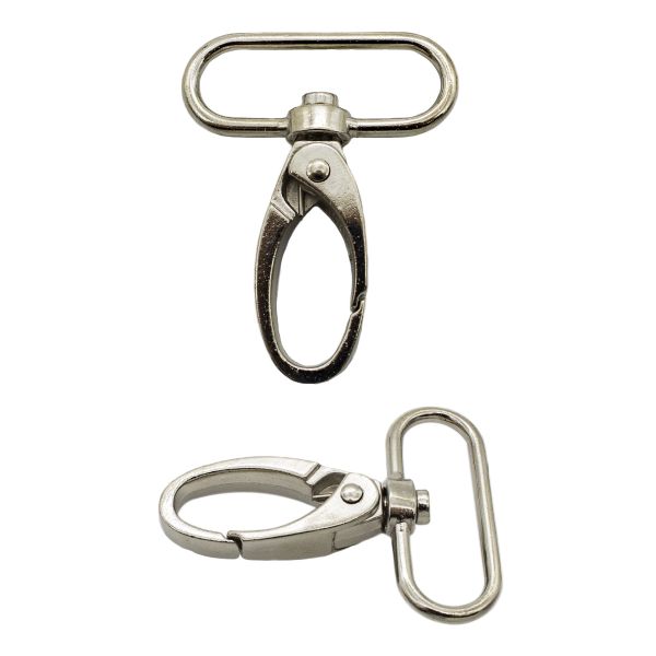 Карабин металл 32.0 мм (48х38 мм), 2 шт, Hobby&Pro, никель