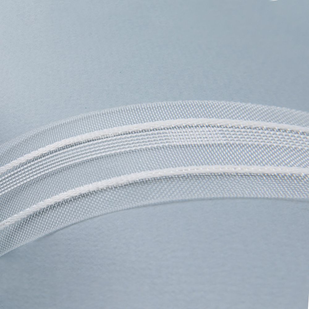 Лента (тесьма) шторная: сборка бантовая (1:3) 40 мм / 50 метров, прозрачный, Blitz T795B