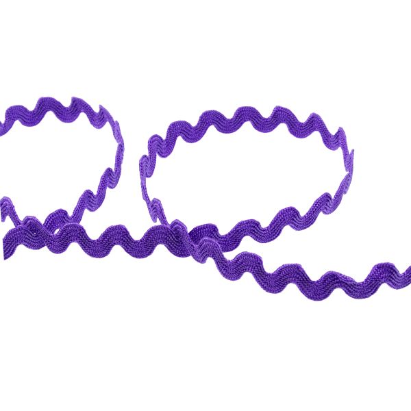 Тесьма отделочная зигзаг 9 мм, / 20 метров, фиолетовый, Blitz