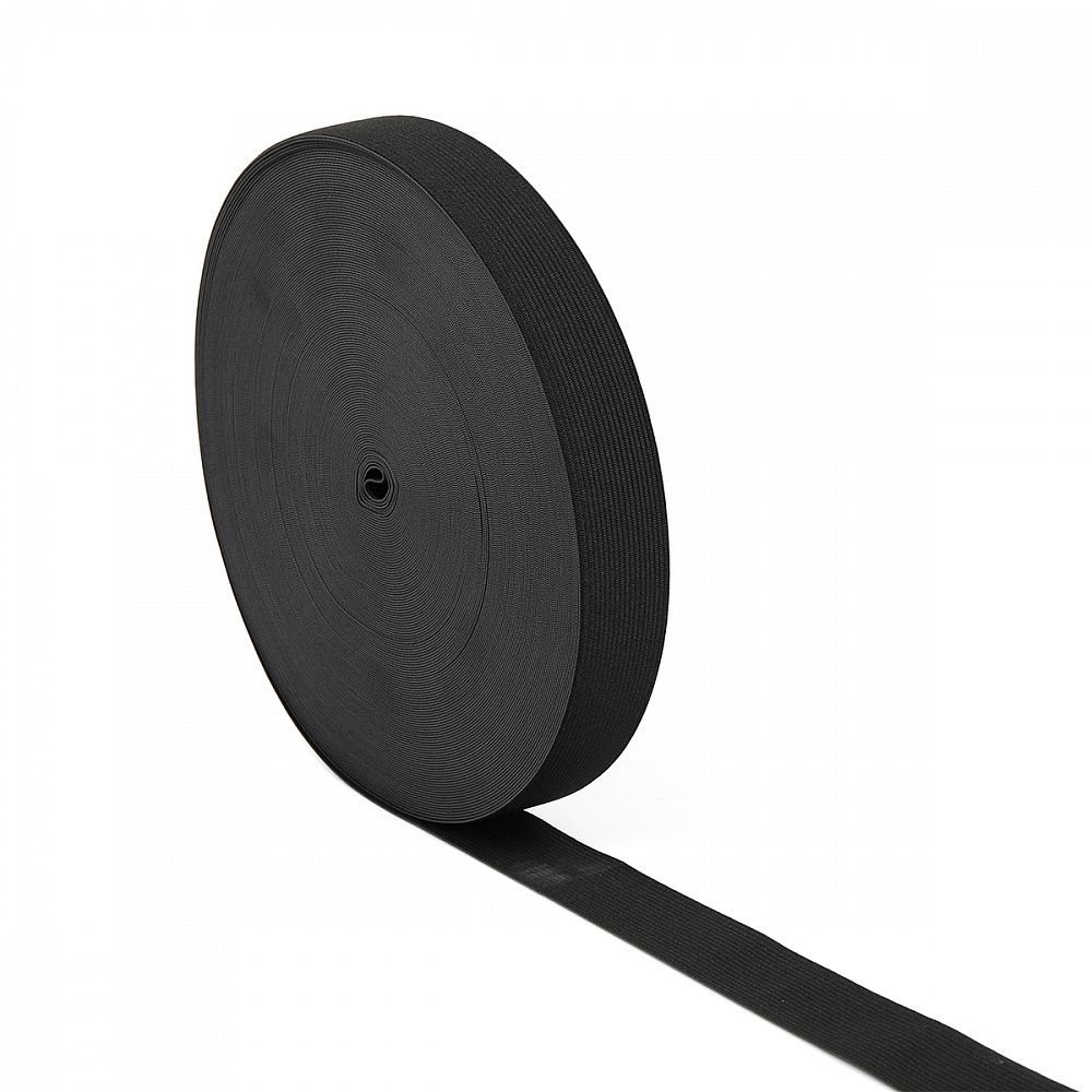 Резинка вязаная 35.0 мм / 40 метров, стандартная 3.9 г/п.м., черный