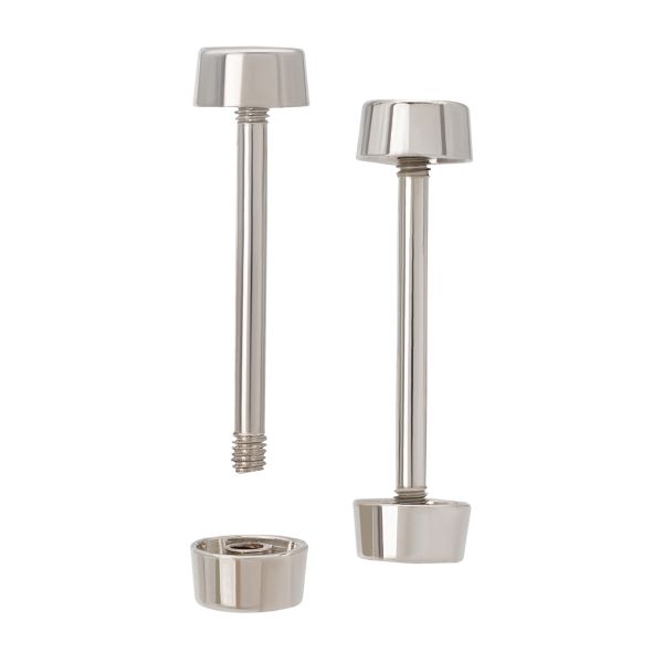 Шпилька для сумки 26/10 мм с таблеткой ⌀10 мм, металл, никель, 10 шт