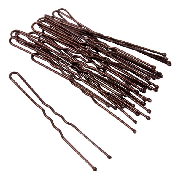 Набор шпилек для волос 4.5 см, 100 шт (5х20 шт), №02 каштановый, Cherry Mary VZ07029
