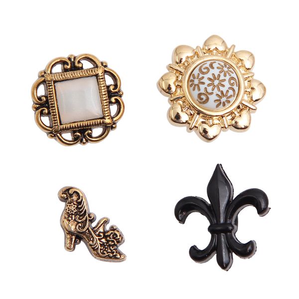 Украшения пуговицы декоративные фигурки Викторианские миниатюры пластик, 12 штук, Dress It Up