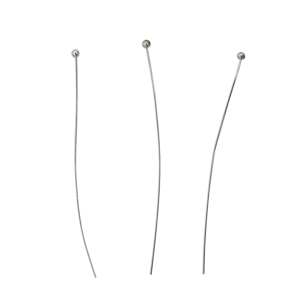 Штифты с шариком 5см, 50 шт/упак, Astra&Craft (Никель), 4AR192