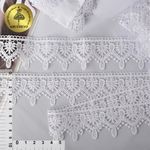 Кружево гипюр (плетёное) 45 мм, диз. 108, цв.01 белый, уп. 9 м, Kruzhevo