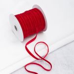 Лента бархатная (тесьма) 06.0 мм / 32.9±2 метров, 0081-0701 (8539 красный)