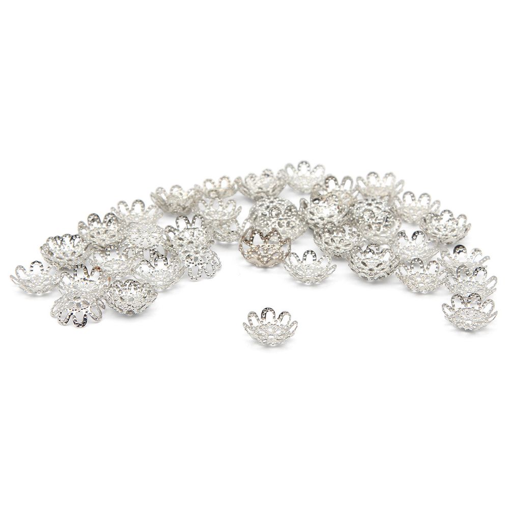 Шапочка для бусин 4AR204, 9мм 50 шт/упак, Astra&Craft (Никель)