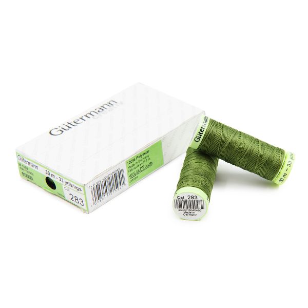 Нитки отделочные Gutermann Top Stitch, 30м, 283 умеренный папоротник, 5 катушек