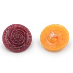 Украшения декоративные пуговицы Розочки, набор 4 цвета, 8 шт (микс 5)