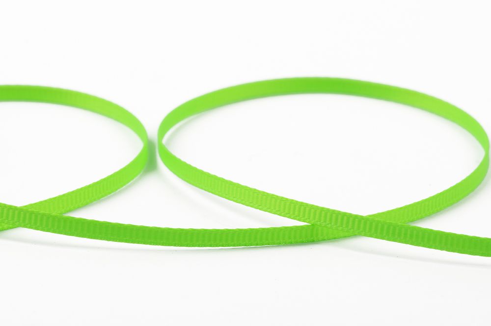 Лента репсовая (в рубчик) 3.0 мм / 91.44 метра, 073 салатовый, Gamma GR-03