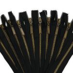 Молния спираль (витая) Т7 (7 мм) 1 зам., н/раз., 18 см, антик / черн, 10 шт