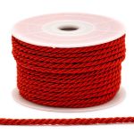 Шнур витой ⌀3.0 мм / 18.29 метров, цв.20 красный