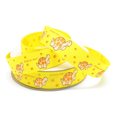 Лента репсовая (в рубчик) PREMIUM Черепаха 22 мм, 22,5м (525 желтый)