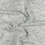 Ткань для пэчворка Peppy Век моды, рулон 112 см / 5 метров, ВМ-04 серый, Peppy