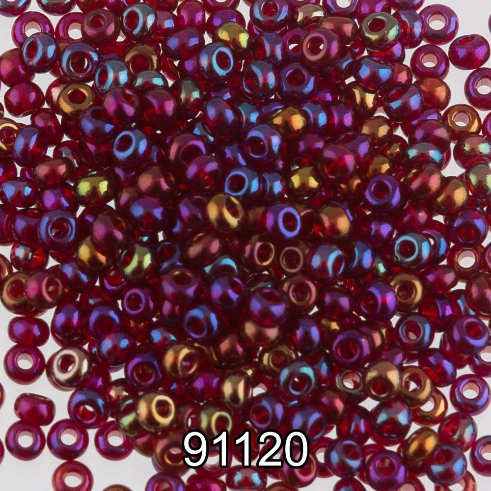 Бисер Preciosa круглый 10/0, 2.3 мм, 500 г, 91120 (Ф154) вишневый/перл