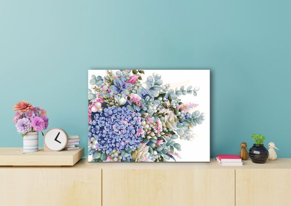 Картина по номерам Фрея, Акварельный букет с гортензией, 40х30 см