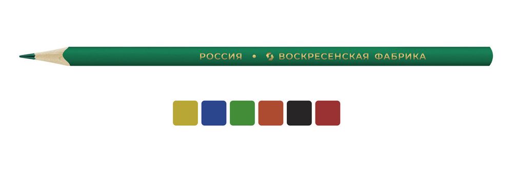 Карандаш (набор) металлик трехгранный заточенный 8х6 цв, ВКФ MP-MCP-1006