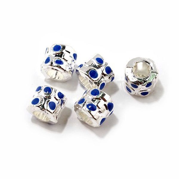 Бусины металл с эмалью 8х10 мм, №2 in ⌀5 мм, 10 шт, Tesoro