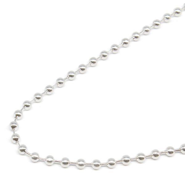 Цепочка шариковая, металл 3,2 мм / 45,72 м, серебро